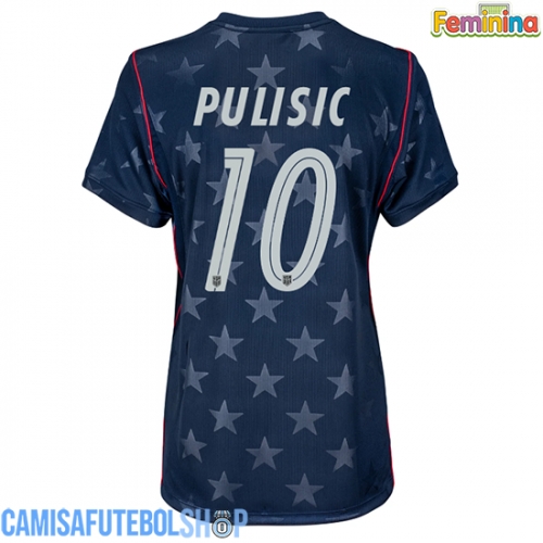 Camisa de time de futebol Estados Unidos Christian Pulisic #10 Replicas 2º Equipamento Feminina Mundo 2026 Manga Curta
